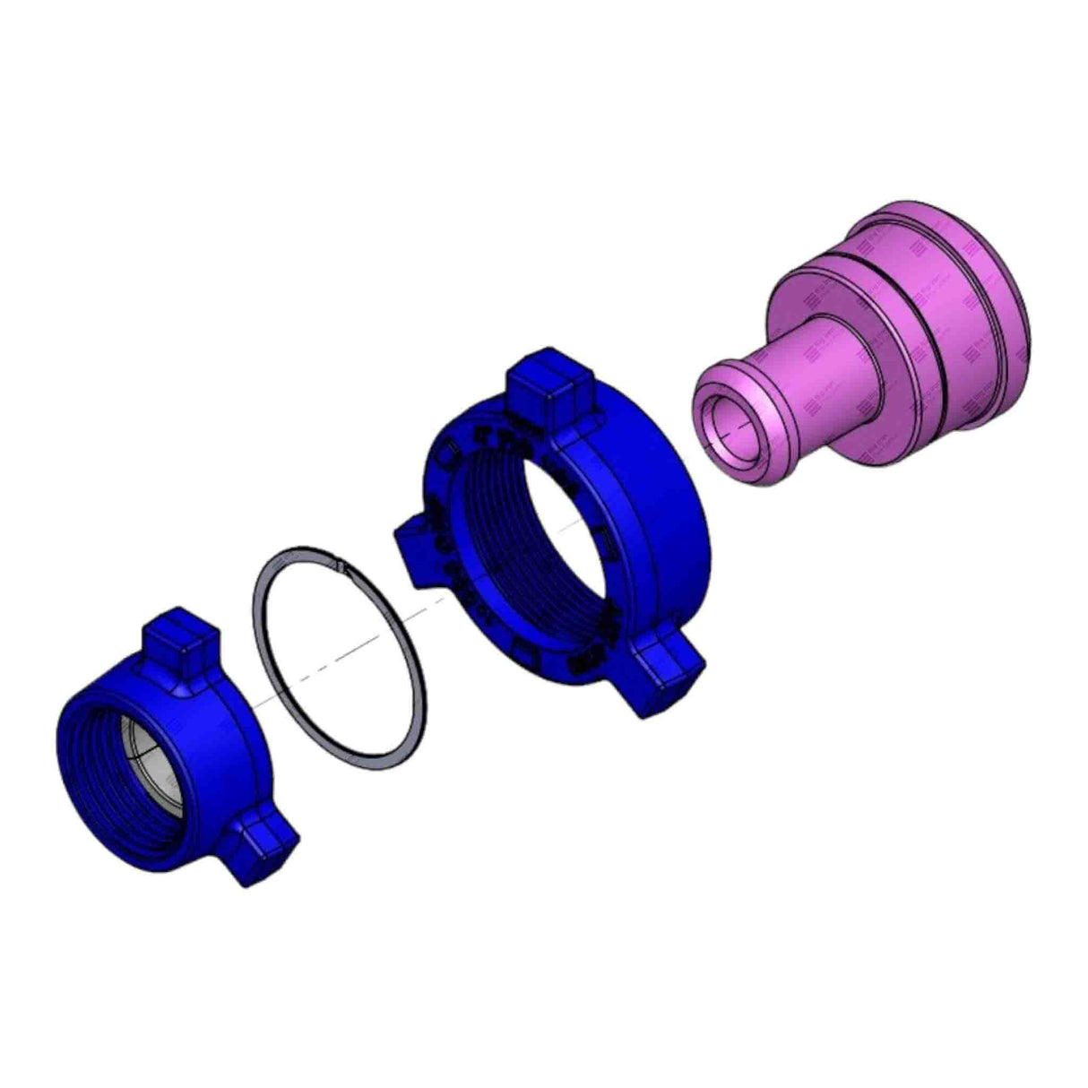 Crossover Union, 4" 1002 M x 2" 1502 M, 10000 psi, STD Service