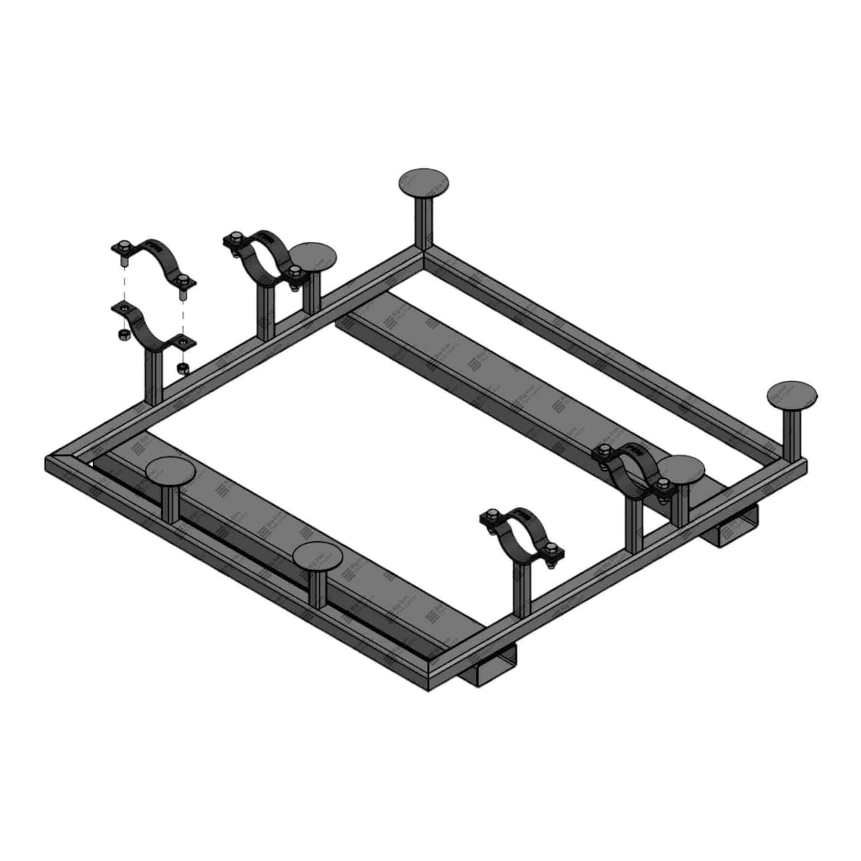 Skid Frame Horizontal Debris Catcher 3" Fig 1502 W/ 4" X 48" Screen & 7" Od X 5" Id Barrel