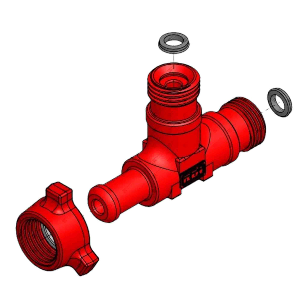 Tee, 1" 1502 MxFxF, 15000 psi, STD Service